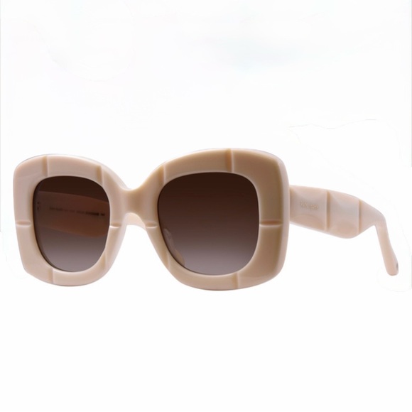 New! Kate Spade JOSEY/G/S 0SZJHA White Square Sunglasses, Authentic - Picture 2 of 10